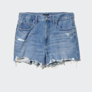 Uniqlo Boyfriend Denim Shorts in blue (size 25)